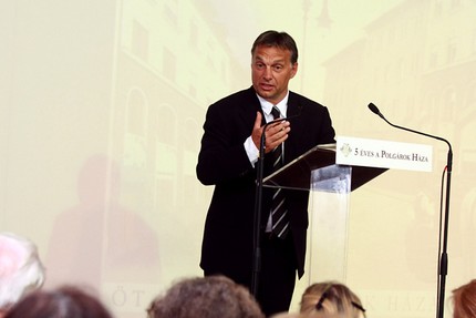 Orbán Viktor, a Fidesz elnöke és miniszterelnök-jelöltje
