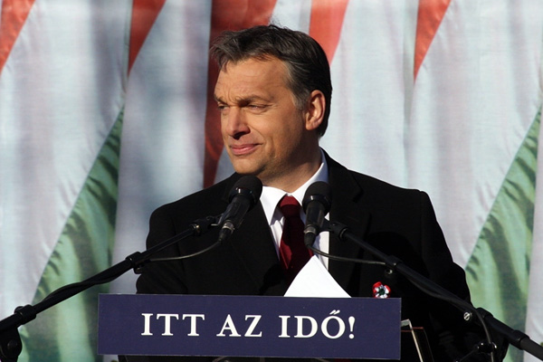 Orbán Viktor, a Fidesz elnöke a kampánynyitó rendezvényen
