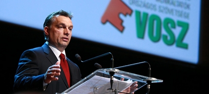 Orbán Viktor, a Fidesz elnöke a VOSZ ülésén