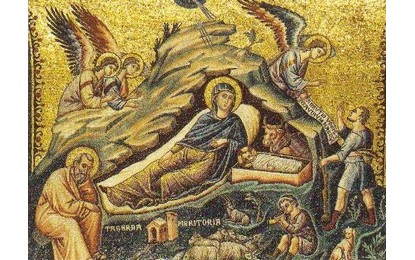 Jézus születése mozaik (1291),  Santa Maria in Trastevere, Róma