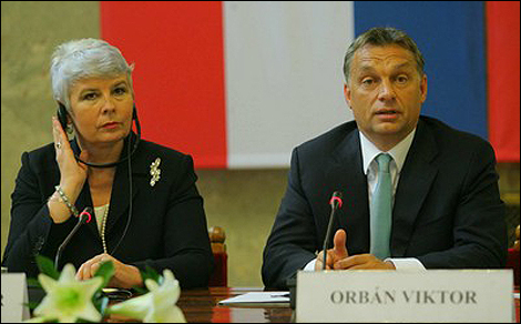 Jadranka Kosor, Horvátország miniszterelnöke, Orbán Viktor Magyarország miniszterelnöke