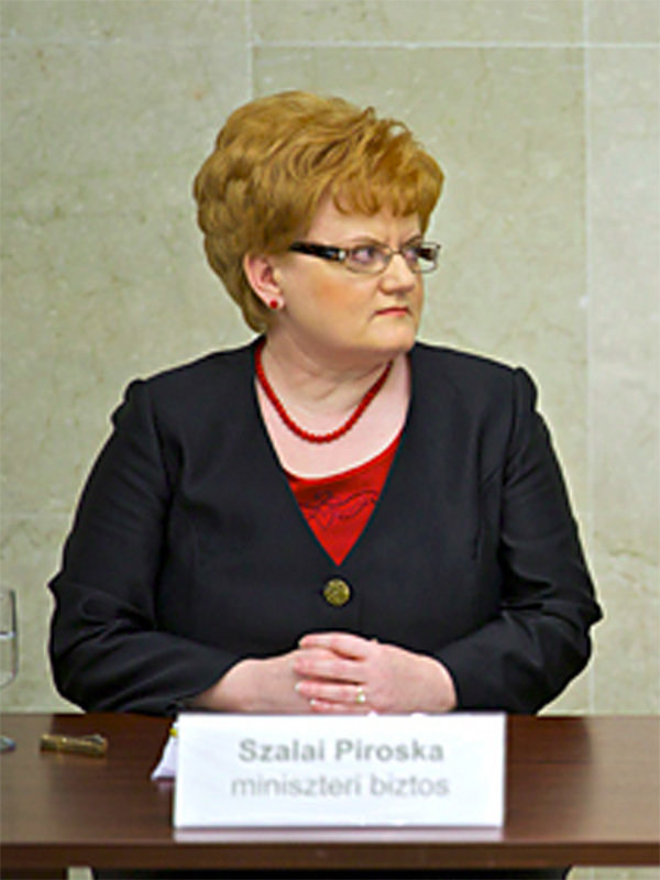 A nők munkaerő-piaci helyzetének javításáért felelős miniszteri biztos, Szalai Piroska