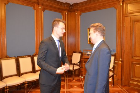 Szijjártó Péter és Alekszej Miller, Gazprom Ügyvezető Bizottságának elnökhelyettese
