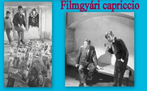 A Filmgyári capriccio a magyar filmek színeszeinek, rendezőinek pillanatképeiből összeállított kiállítás.