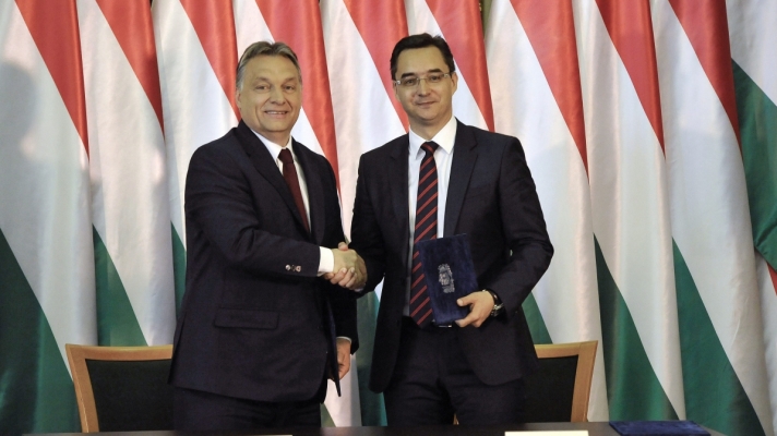Orbán Viktor miniszterelnök és Papp László, Debrecen polgármestere 