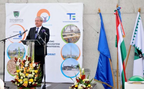 Dr. Fazekas Sándor földművelésügyi miniszter, Tatabánya, beruházás