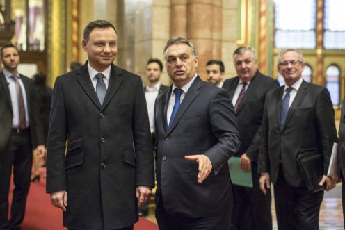 Orbán is fogadta a lengyel államfőt