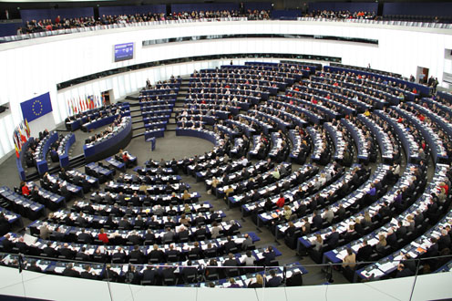 Az Európai Parlament plenáris ülésterme