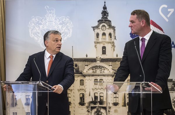 Orbán Viktor miniszterelnök és Botka László polgármester 