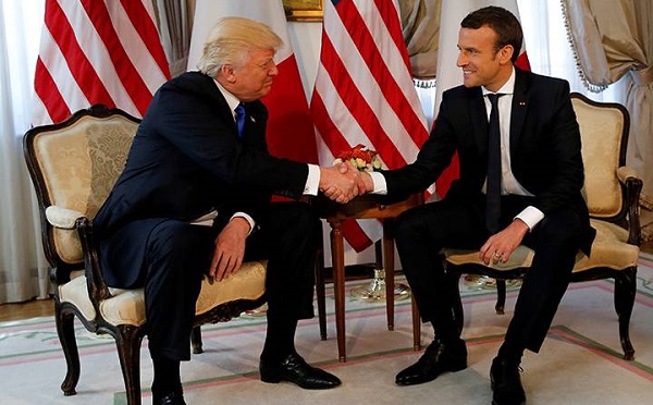Trump a francia államfővel tárgyalt