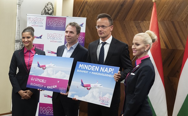 Kazanyba indít új járatokat Budapestről a Wizz Air