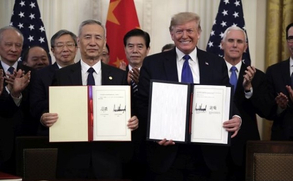 Trump: "történelmi megállapodás" a Kínával kötendő kereskedelmi egyezmény
